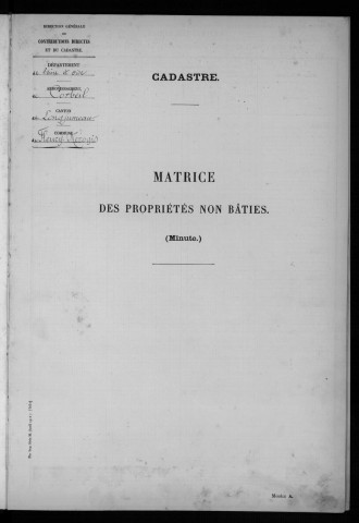 FLEURY-MEROGIS. - Matrice des propriétés non bâties [cadastre rénové en 1933]. 