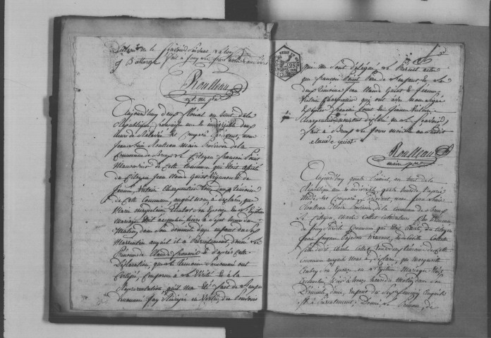 BREUX-JOUY. Naissances, mariages, décès : registre d'état civil (an VIII-1807). [mariages (an VIII et les six premiers mois) voir 4E506]. 