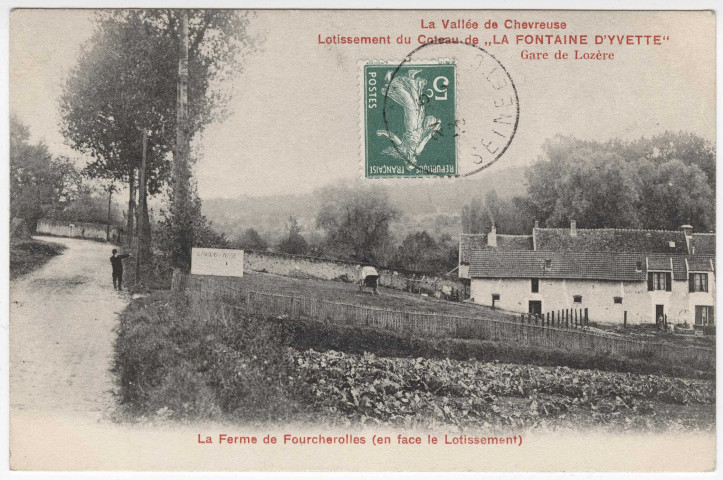 PALAISEAU. - Lotissement du coteau de La Fontaine d'Yvette. Ferme de Fourcherolles. Editeur Bréger, timbre à 5 centimes. 