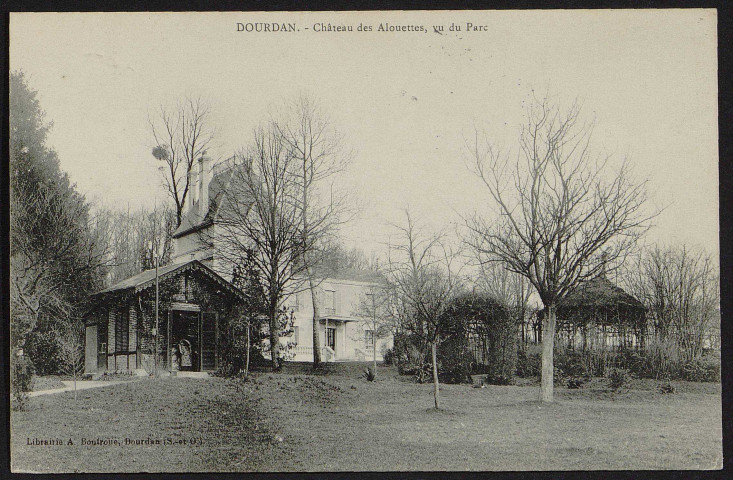 Dourdan .- Château des Alouettes vu du parc (25 septembre 1906). 