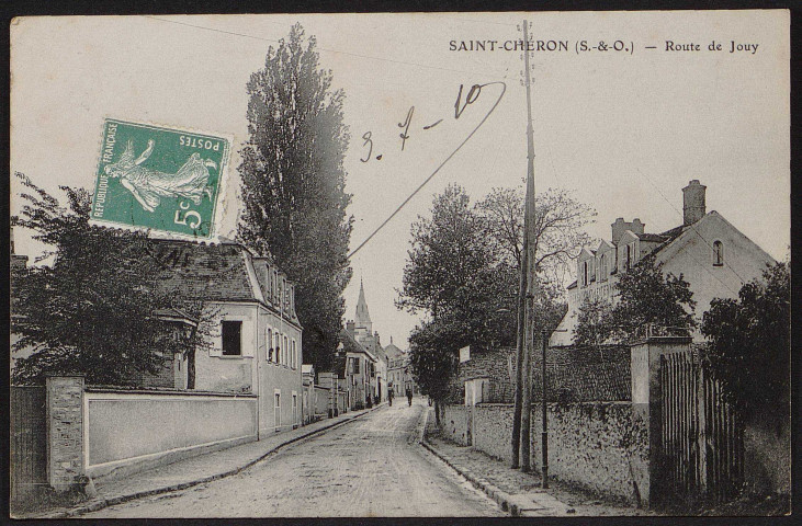 SAINT-CHERON.- Route de Jouy, 1910.