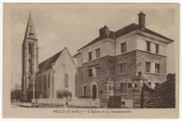 MILLY-LA-FORET. - L'église et la gendarmerie [Editeur Rameau]. 