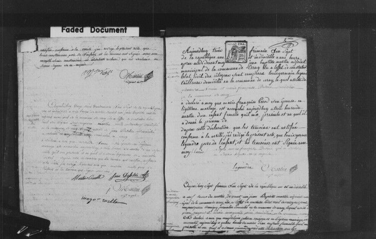 CERNY. Naissances, mariages, décès : registre d'état civil (an VII-1811). [mariages (an VII et les six premiers mois de l'an VIII), voir 4E1469]. 