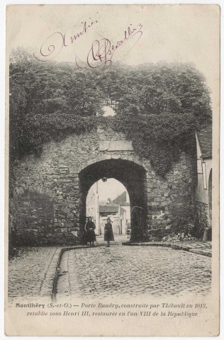MONTLHERY. - Porte Baudry [1904, timbre à 5 centimes]. 