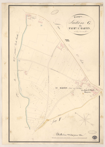 ETAMPES. - Section G : Faubourg Saint-Martin, 4e feuille. 