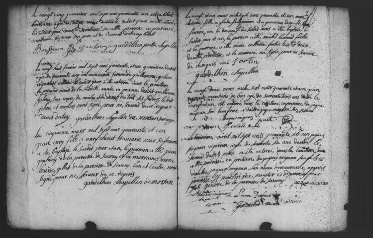 MORSANG-SUR-ORGE. Paroisse Saint-Jean-Baptiste : Baptêmes, mariages, sépultures : registre paroissial (1741-1756). 