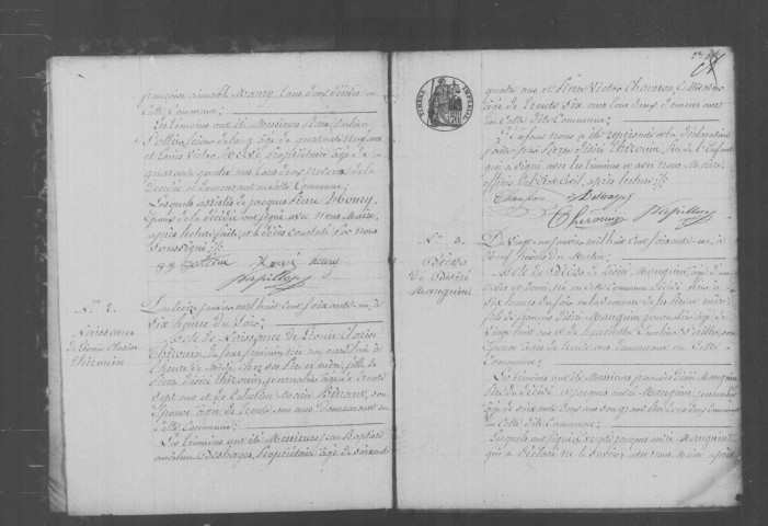 CORBREUSE. Naissances, mariages, décès : registre d'état civil (1861-1867). 