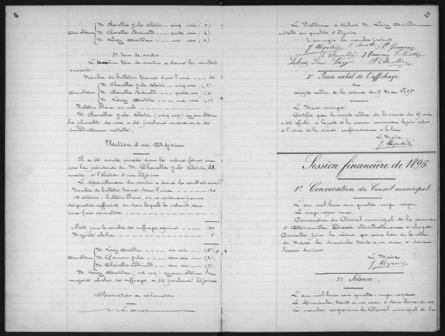 AVRAINVILLE - Administration de la commune. - Registre des délibérations du conseil municipal (12/05/1896 - 24/05/1910). 