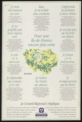 Ile-de-France [Région]. - Signons pour la nature, 25 mai-26 mai 1991. 