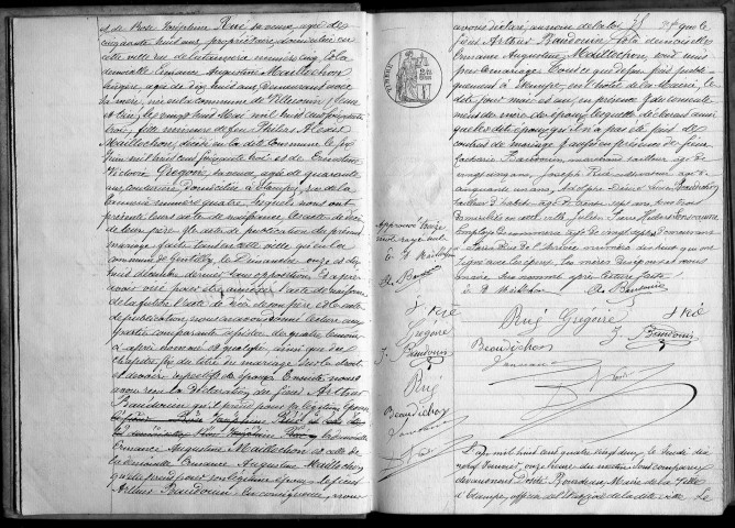 ETAMPES. Mariages : registre d'état civil (1882). 