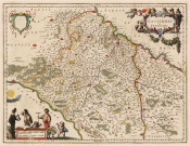Carte des GASTINOIS et SENONOIS, par JANSON, [s.l.], 1650. Ech. 6,7 cm = 4 milles gaulois communs ou 3 milles germaniques communs. Coul. Dim. 0,495 x 0,38. 