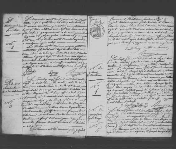 VERT-LE-GRAND. Naissances, mariages, décès : registre d'état civil (1837-1848). 