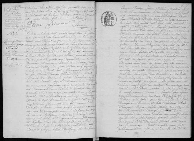 SAVIGNY-SUR-ORGE. Naissances, mariages, décès : registre d'état civil (1883-1889). 