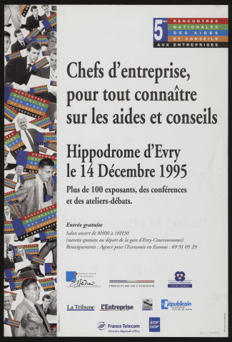 EVRY. - 5èmes rencontres nationales des aides et conseils aux entreprises, Hippodrome d'Evry, 14 décembre 1995. 