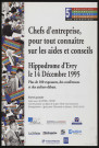 EVRY. - 5èmes rencontres nationales des aides et conseils aux entreprises, Hippodrome d'Evry, 14 décembre 1995. 