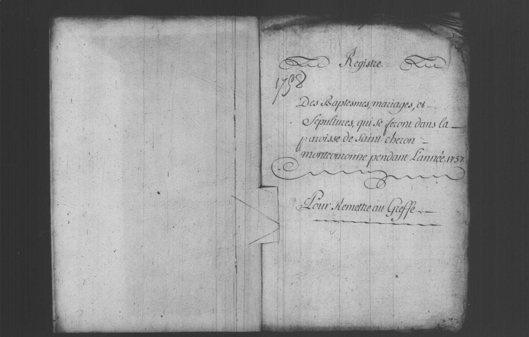 SAINT-CHERON. Paroisse Saint-Chéron : Baptêmes, mariages, sépultures : registre paroissial (1757-1764). 
