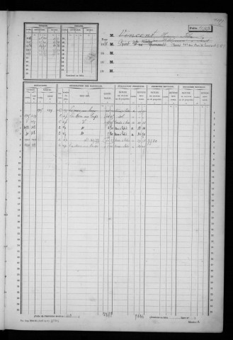 BURES-SUR-YVETTE. - Matrice des propriétés non bâties : folios 497 à 796 [cadastre rénové en 1945]. 