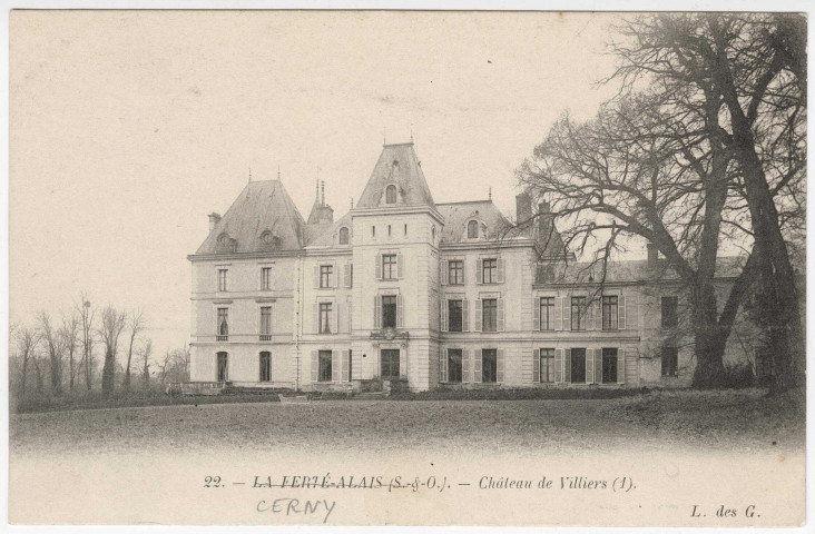 CERNY. - Château de Villiers, L. des G. 