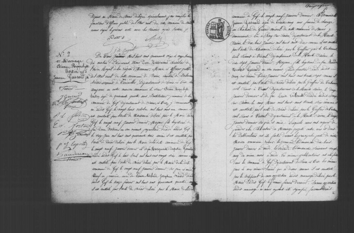 BURES-SUR-YVETTE. Naissances, mariages, décès : registre d'état civil (1846-1872). 