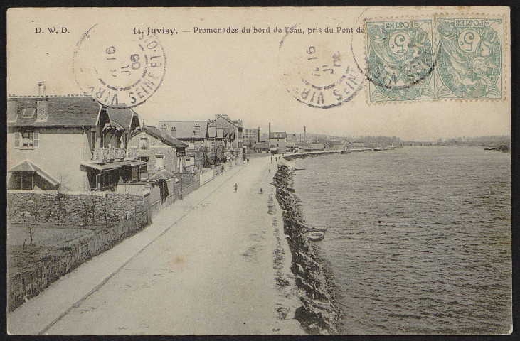 JUVISY-SUR-ORGE.- Promenades du bord de l'eau (1906).