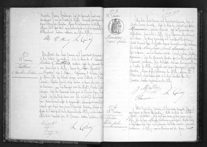 MILLY-LA-FORET. Décès : registre d'état civil (1876-1883). 