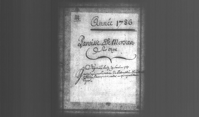 MORSANG-SUR-ORGE. Paroisse Saint-Jean-Baptiste : Baptêmes, mariages, sépultures : registre paroissial ; naissances, mariages, décès (1786-an IV). 