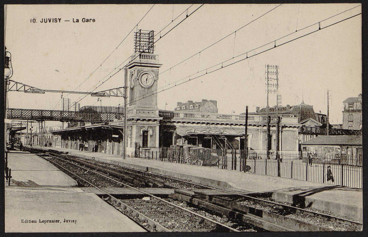 JUVISY-SUR-ORGE.- La gare [1910-1925].