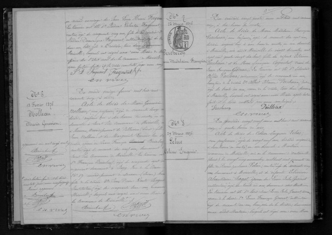 MEREVILLE . Décès : registre d'état civil (1876-1890). 