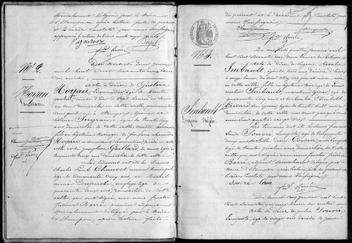 ETAMPES. Décès : registre d'état civil (1861). 