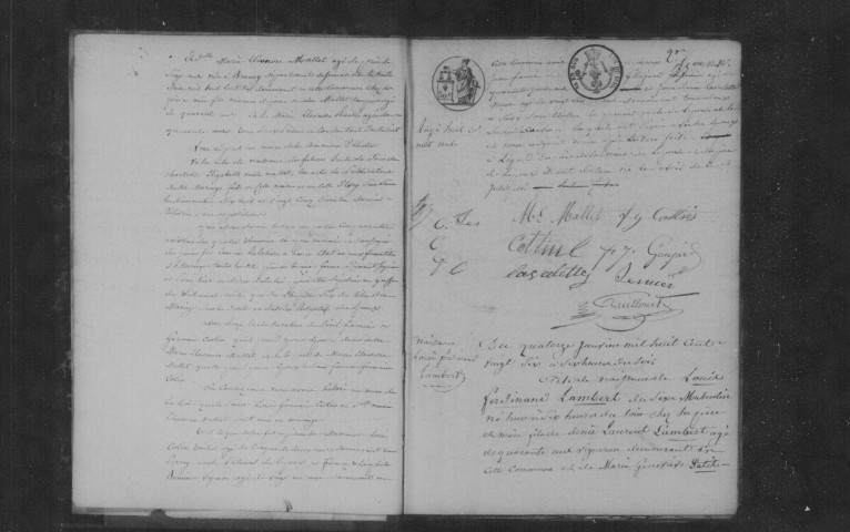 ETIOLLES. Naissances, mariages, décès : registre d'état civil (1826-1840). [Nota bene : fin 1839 après 1840]. 