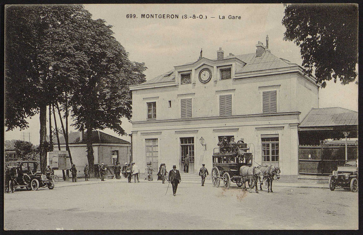 MONTGERON.- La gare [1904-1910].