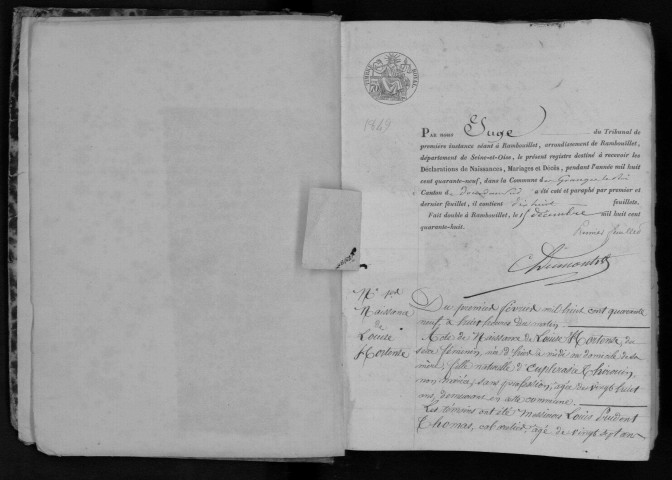 GRANGES-LE-ROI (LES). Naissances, mariages, décès : registre d'état civil (1849-1860). 