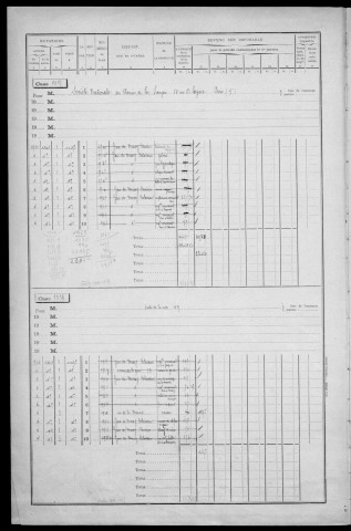 MASSY. - Matrice des propriétés bâties : cases 1025 à 1427 [cadastre rénové en 1955]. 