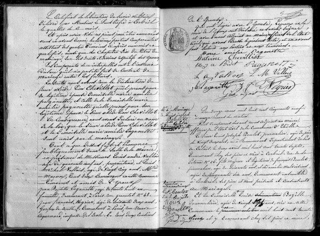 ETIOLLES. Naissances, mariages, décès : registre d'état civil (1859-1872). 