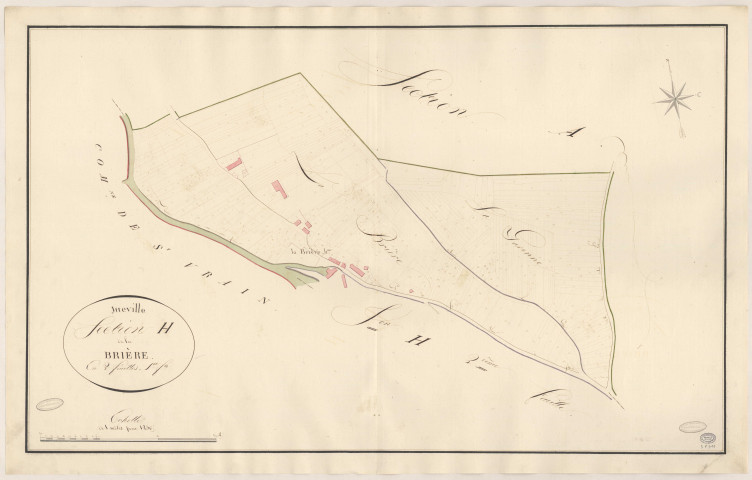 ITTEVILLE. - Section H : Brière (la), 1ère feuille. 