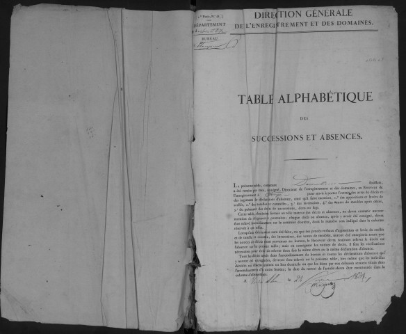 ETAMPES, bureau de l'Enregistrement : tables des successions. - Vol. 12, 1831 - 1835. 