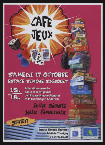 COURCOURONNES.- Café Jeux : jeux géants, jeux familiaux, Espace Simone Signoret, 17 octobre 2010. 