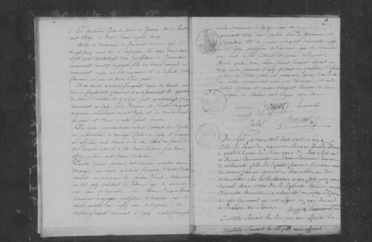 EGLY. Naissances, mariages, décès : registre d'état civil (1816-1832). 