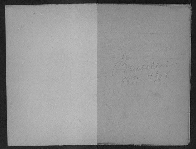 BREUILLET.- Naissances, mariages, décès : registre d'état civil (1891-1908). 