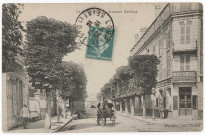 CORBEIL-ESSONNES. - Avenue Darblay et la banque, Mardelet, Dubuisson, 1910, 3 mots, 5 c, ad. 