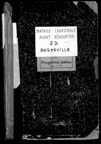 ANGERVILLE. - Matrice des propriétés bâties [cadastre rénové en 1936]. 