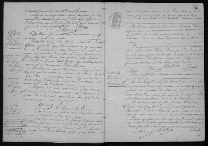 VAL-SAINT-GERMAIN (LE). Naissances, mariages, décès : registre d'état civil (1875-1896). 