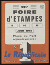 ETAMPES.- 26ème foire d'Etampes, Place du Port, 9 juin-11 juin 1973. 