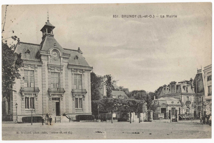 BRUNOY. - La mairie, Mulard, 1921, 8 lignes, 20 c, ad. 