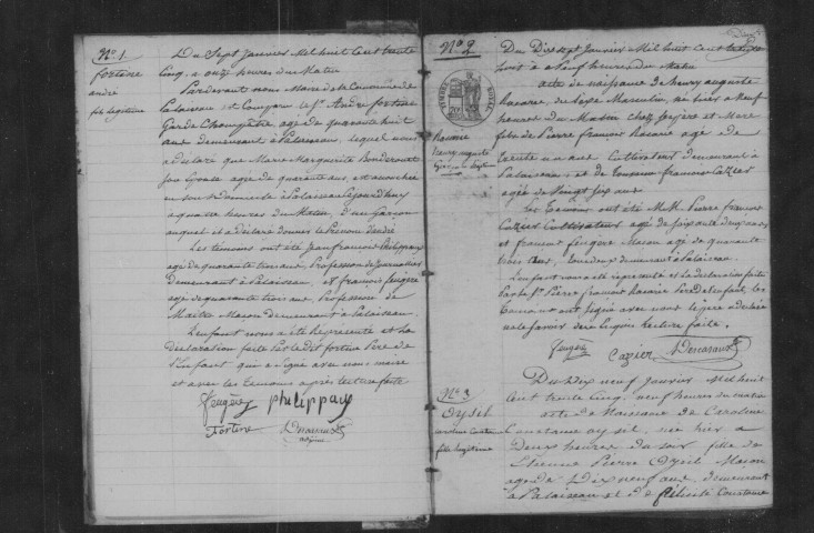 PALAISEAU. Naissances, mariages, décès : registre d'état civil (1835-1841). 