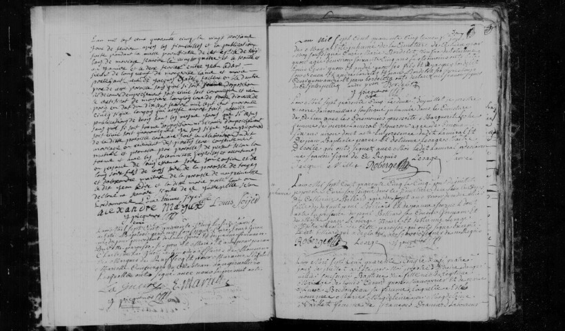 ANGERVILLIERS. Paroisse Saint-Etienne. - Baptêmes, mariages, sépultures : registre paroissial (1745-1775). 
