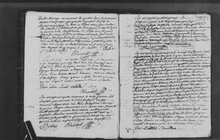 CHALO-SAINT-MARS. Naissances, mariages, décès : registre d'état civil (1791-an V). 