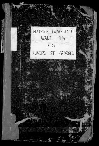 AUVERS-SAINT-GEORGES. - Matrice de rôle et répertoire alphabétique [cadastre rénové en 1963]. 