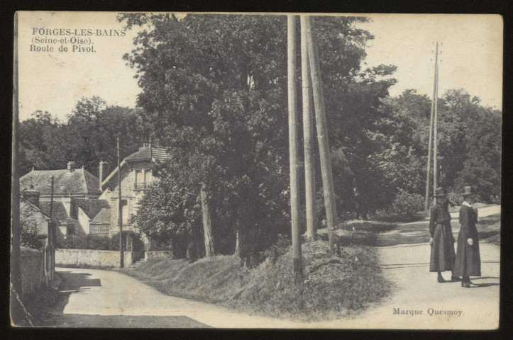 FORGES-LES-BAINS. - Route de Pivot. Editeur Quesmoy, 1922. 