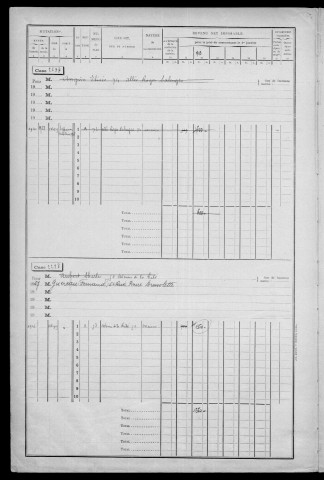 MONTGERON. - Matrice des propriétés bâties : cases 2295 à 2894 [cadastre rénové en 1971]. 